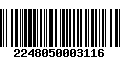 Código de Barras 2248050003116