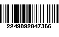 Código de Barras 2249092047366