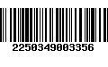 Código de Barras 2250349003356