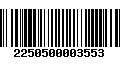 Código de Barras 2250500003553