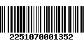 Código de Barras 2251070001352