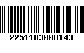 Código de Barras 2251103008143