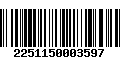 Código de Barras 2251150003597