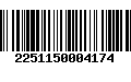 Código de Barras 2251150004174