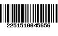 Código de Barras 2251510045656