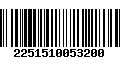 Código de Barras 2251510053200