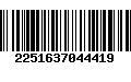 Código de Barras 2251637044419