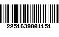 Código de Barras 2251639001151