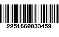 Código de Barras 2251660033459