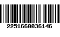 Código de Barras 2251660036146