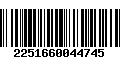 Código de Barras 2251660044745