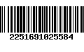 Código de Barras 2251691025584