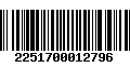 Código de Barras 2251700012796