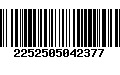 Código de Barras 2252505042377