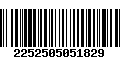 Código de Barras 2252505051829