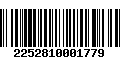 Código de Barras 2252810001779