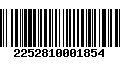 Código de Barras 2252810001854