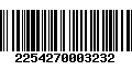 Código de Barras 2254270003232