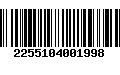 Código de Barras 2255104001998