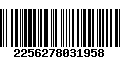 Código de Barras 2256278031958