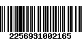 Código de Barras 2256931002165