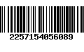 Código de Barras 2257154056089