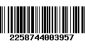 Código de Barras 2258744003957