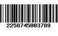 Código de Barras 2258745003789