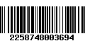 Código de Barras 2258748003694