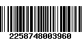 Código de Barras 2258748003960