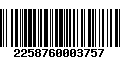 Código de Barras 2258760003757