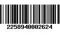 Código de Barras 2258940002624