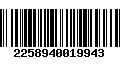 Código de Barras 2258940019943