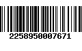 Código de Barras 2258950007671