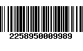 Código de Barras 2258950009989