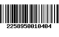 Código de Barras 2258950010404