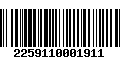 Código de Barras 2259110001911