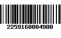 Código de Barras 2259160004900