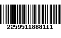 Código de Barras 2259511888111