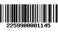 Código de Barras 2259900001145