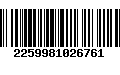 Código de Barras 2259981026761