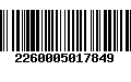 Código de Barras 2260005017849