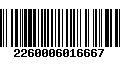 Código de Barras 2260006016667