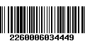 Código de Barras 2260006034449