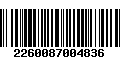 Código de Barras 2260087004836