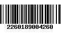 Código de Barras 2260189004260