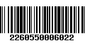 Código de Barras 2260550006022