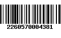 Código de Barras 2260570004381