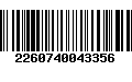 Código de Barras 2260740043356