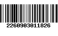 Código de Barras 2260903011826